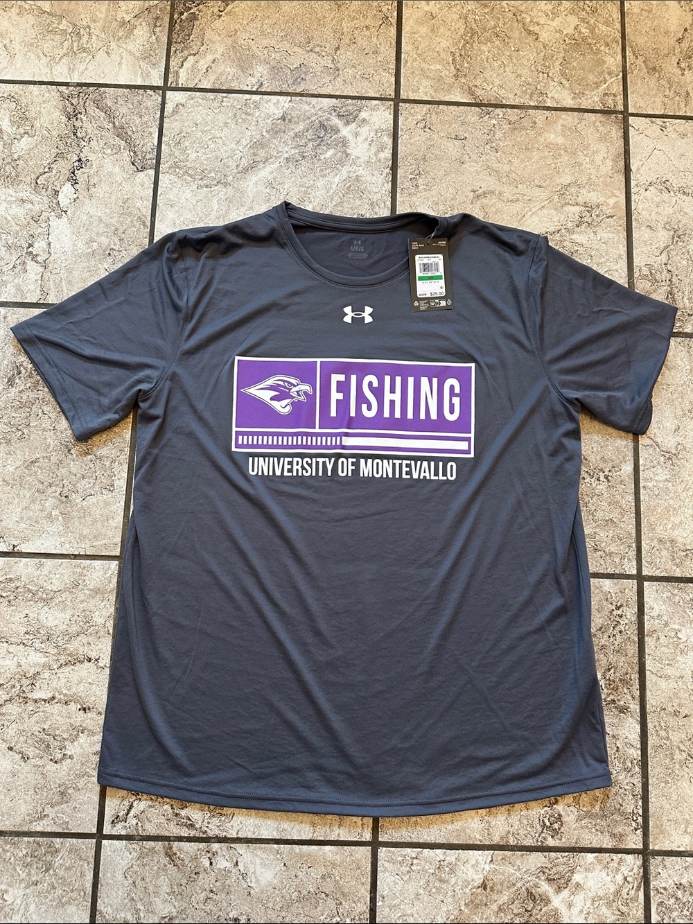 NWT Under Armour University of Montevallo Fishing shirt
